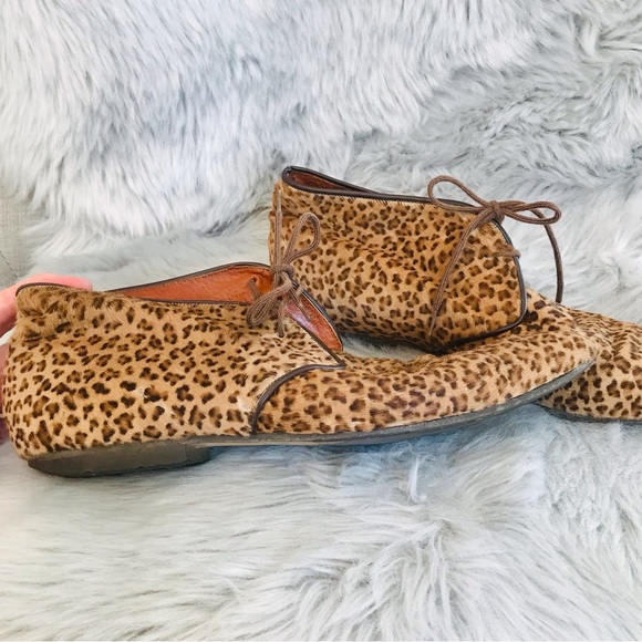 ALDO | Rare Vintage 80’s Faux Leopard Fur Leather Lace Up New Wave Shoes - Picture 7 of 15